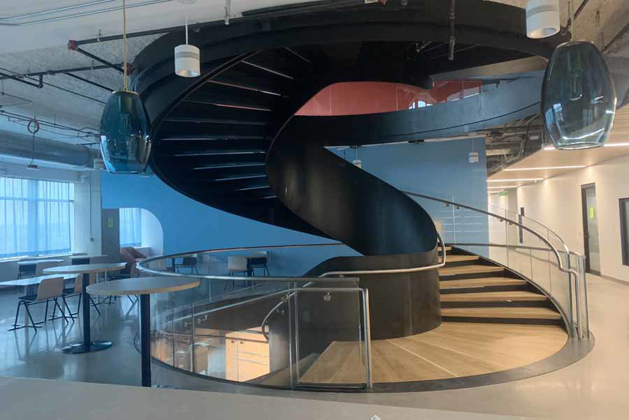 Custom Spiral Staircase for Seattle Area Tech Company